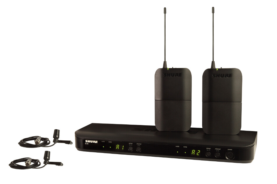 Shure BLX188/CVL-H9 Dual-Channel Wireless Microphone System with 2 CVL Lavaliers