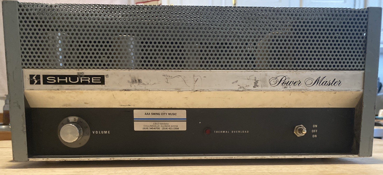 VINTAGE SHURE POWER MASTERS PM300 Untested/for Parts