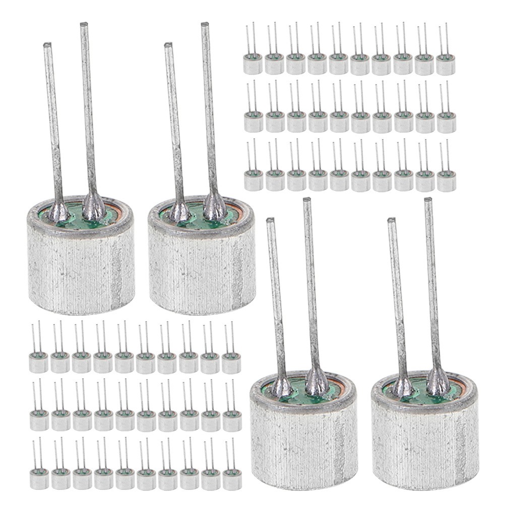 100 Pcs Omnidirectional Microphone Pickup Electret Condenser With Pins