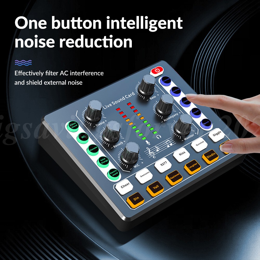 Home Audio Mixer Kit Sound Card Podcast Live Game Music Record Condencer Mic