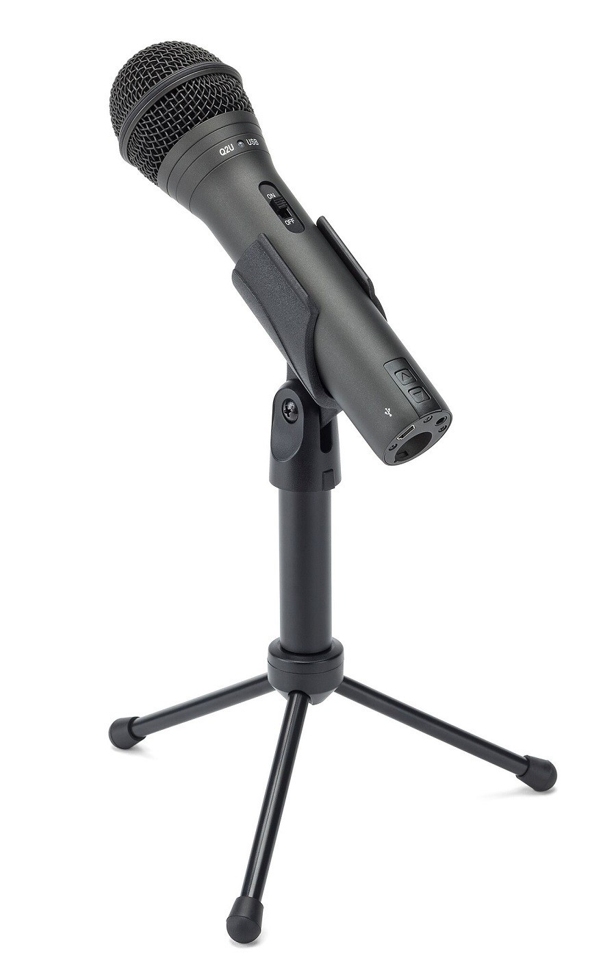Samson Q2U Handheld Dynamic USB Microphone Recording and Podcasting Pack Black