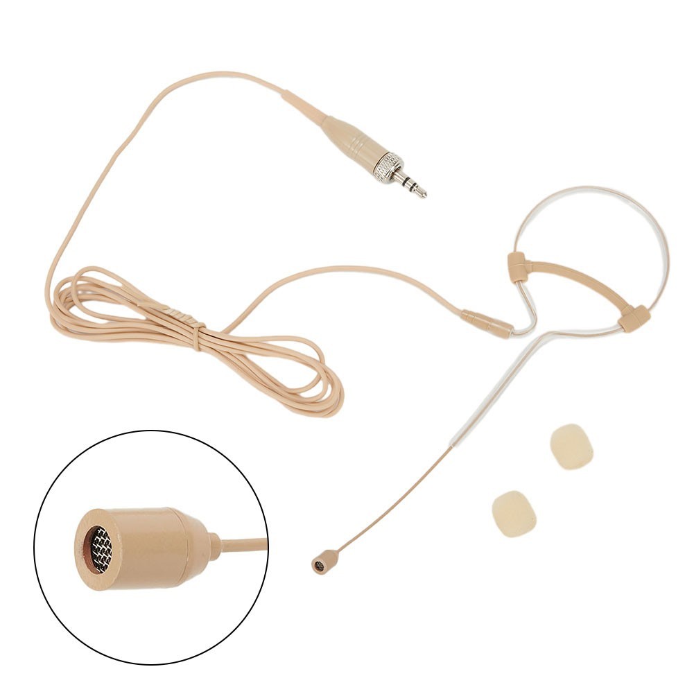 Single Earhook Headset Mic Headworn Microphone For Wireless 3.5mm-AU