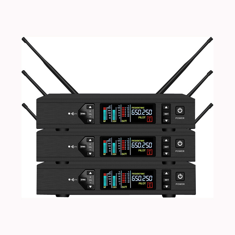 Wireless Microphone True Diversity Cordless Handheld Vocal mic Stage Performance
