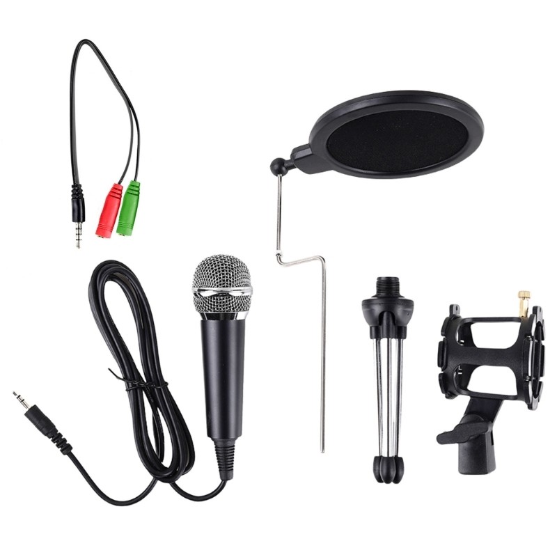 Universal Computer Condenser Microphone Kit for Clear Sound in Homes Studios