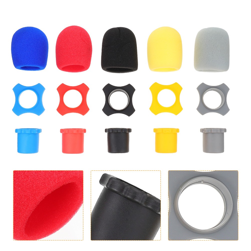 5 sets of Mic Protectors Professional Protectors Microphone Anti-rolling Rings