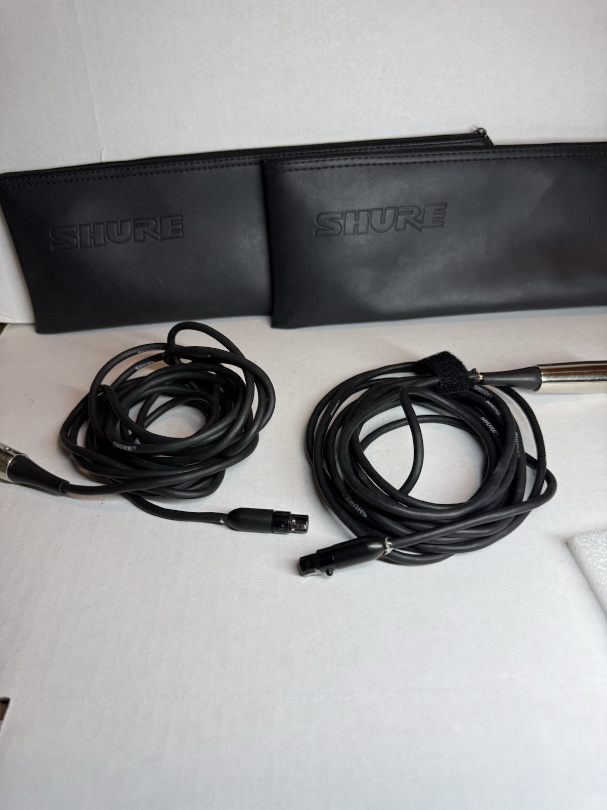 2x Shure Microflex MX393/0 Omnidirectional Condenser Microphones w/ Bags