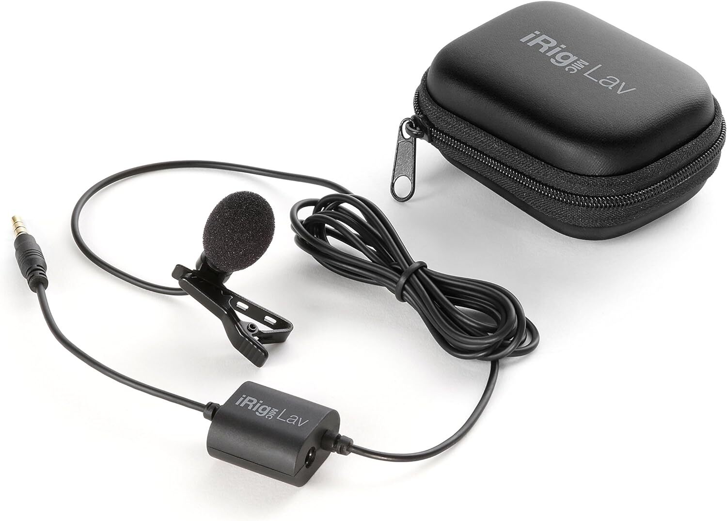 IK Multimedia iRig Mic Lav Compact Lavalier Microphone for Phone & Tablet, Black