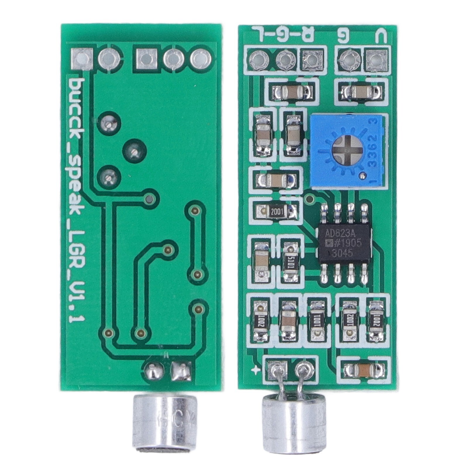 Microphone Pickup Module Dual Channel Output Adjustable Gain Amplifier Board