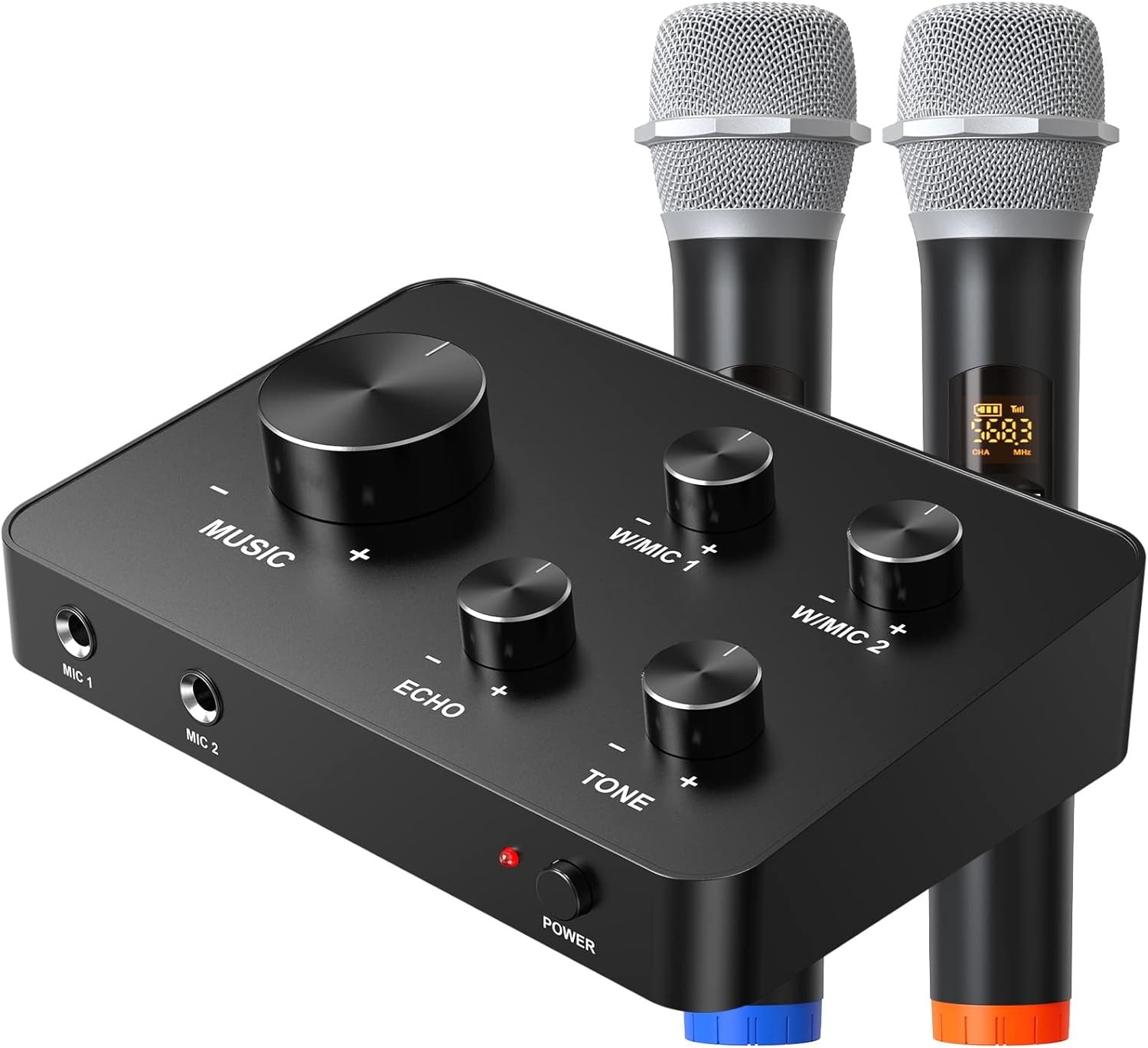 Rybozen Wireless Microphone Karaoke Mixer System Dual Handheld