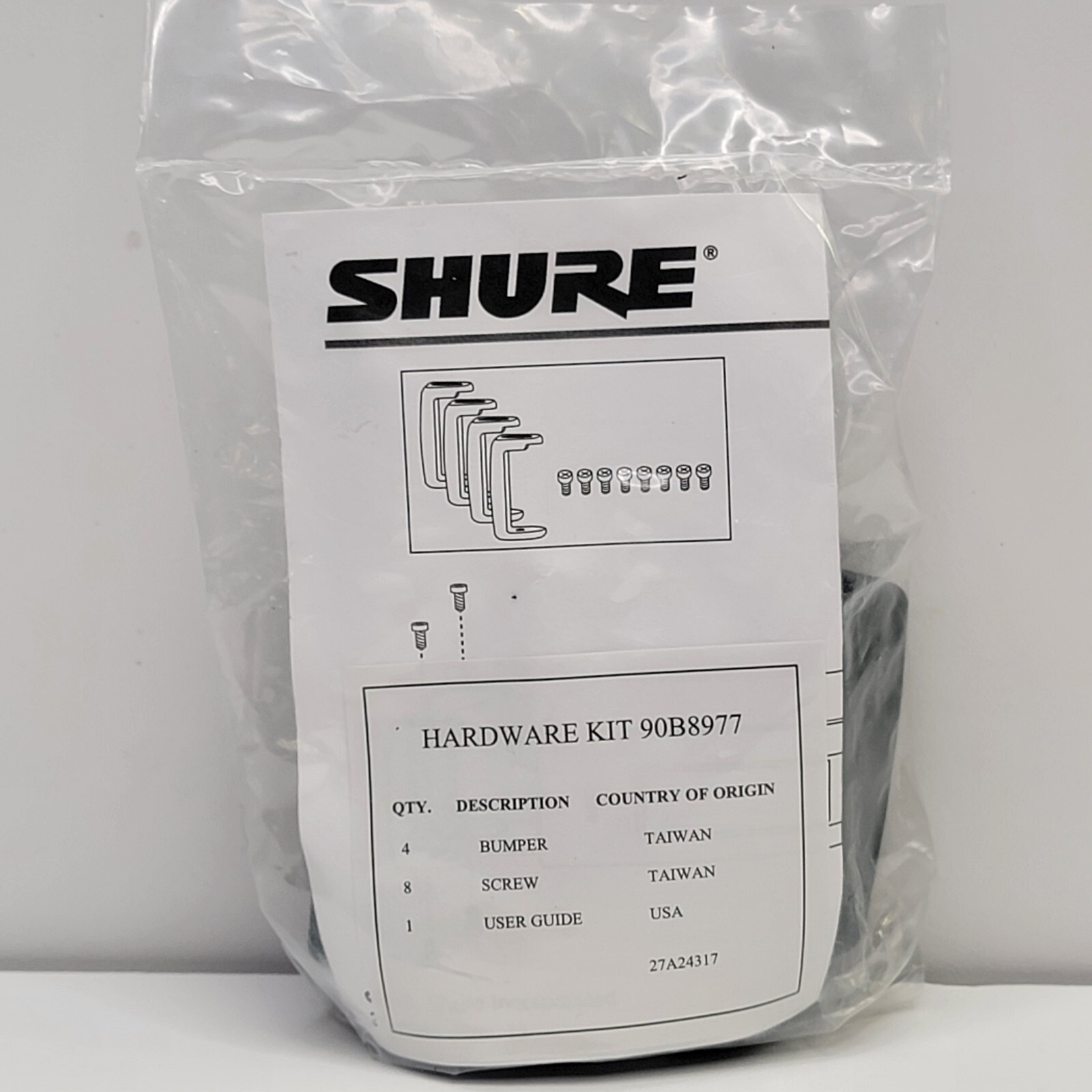NEW ORIGINAL OEM – Shure Hardware Bumper Kit 90B8977 for SLX Wireless Receivers