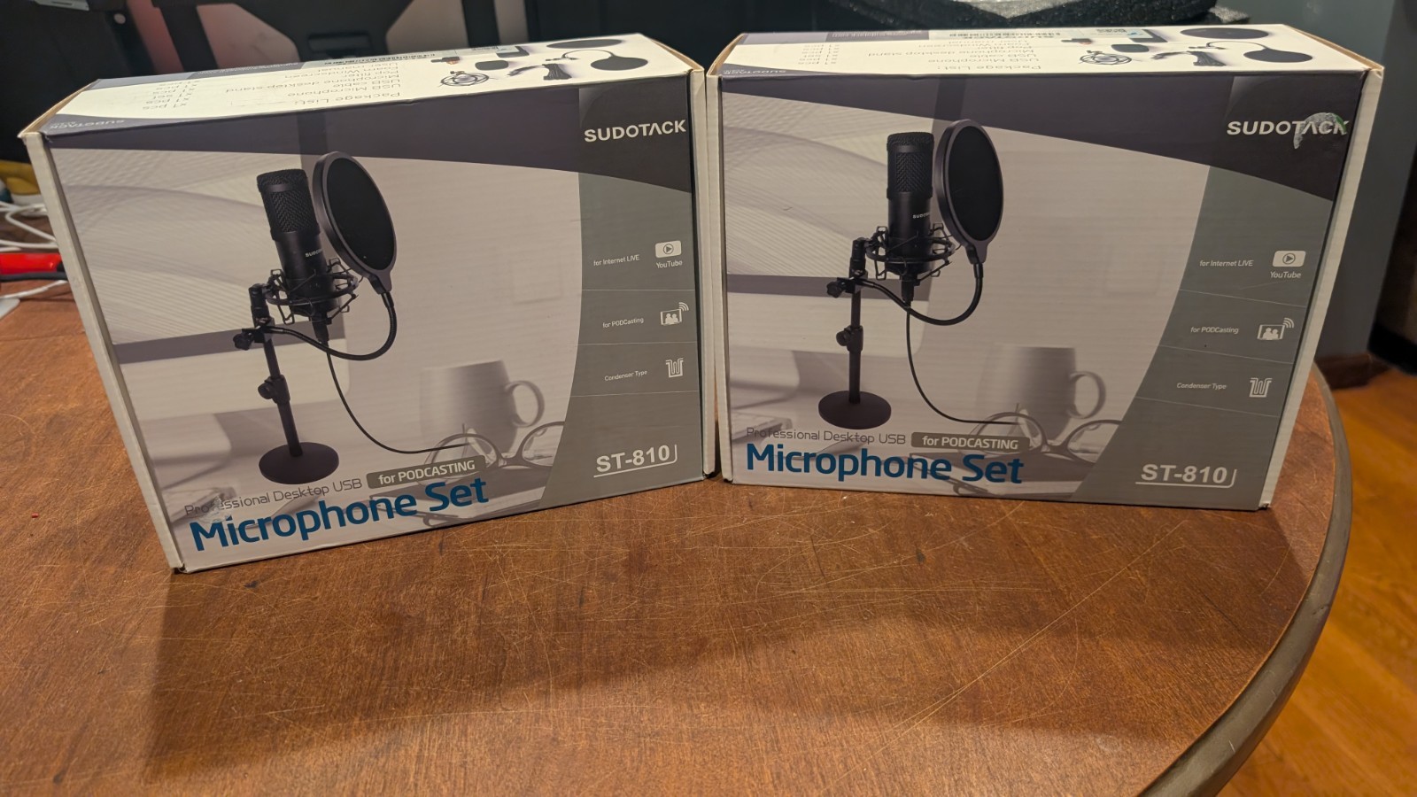 2 SUDOTACK Professional 96KHZ/24Bit Studio Cardioid Condenser Mic Kit