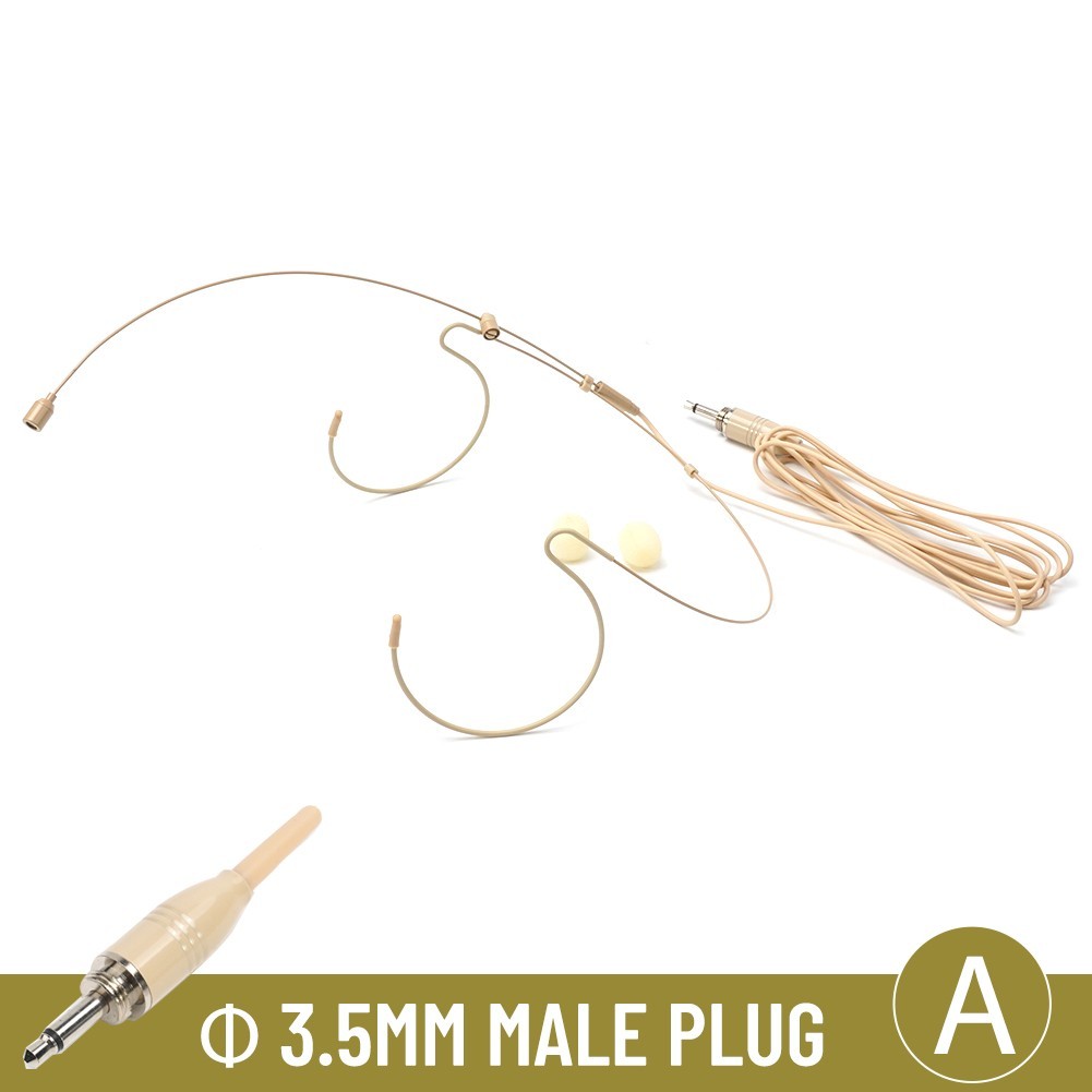 For For-Wireless Double Earhook Headset Mic Headworn Microphone