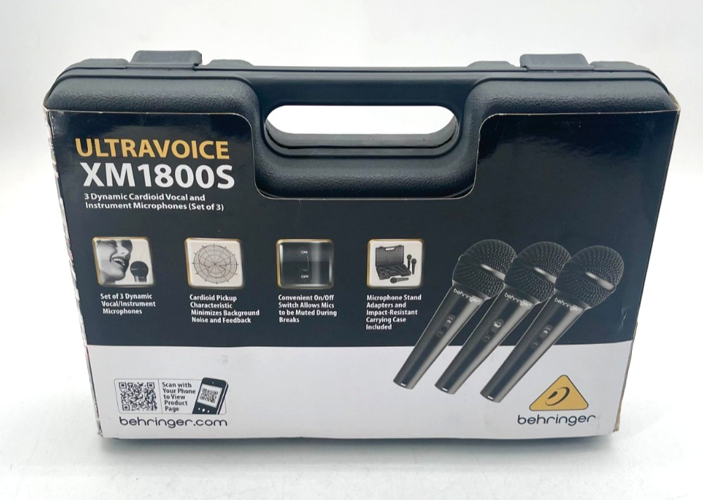 NEW ULTRAVOICE XM1800S DYNAMIC CARDIOID VOCAL MICROPHONE 3 – PACK
