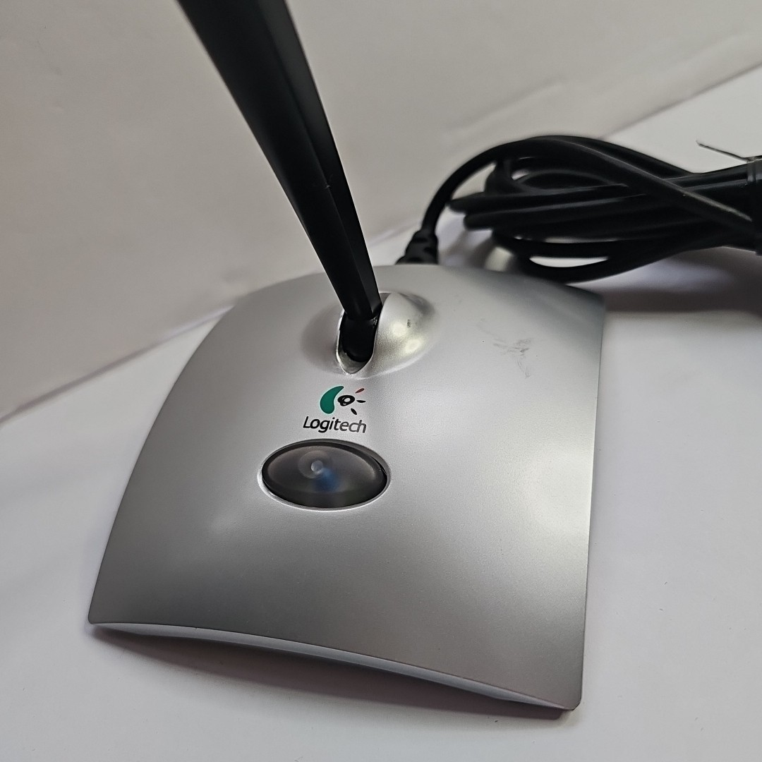 Logitech USB Desktop Microphone Mic USB Pivots Forward Backward Tall Skinny