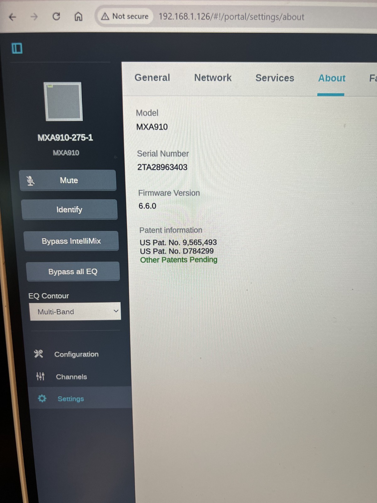 Shure MXA910W Ceiling Array Microphone 24″x24″ Tested & Firmware Updated Dante