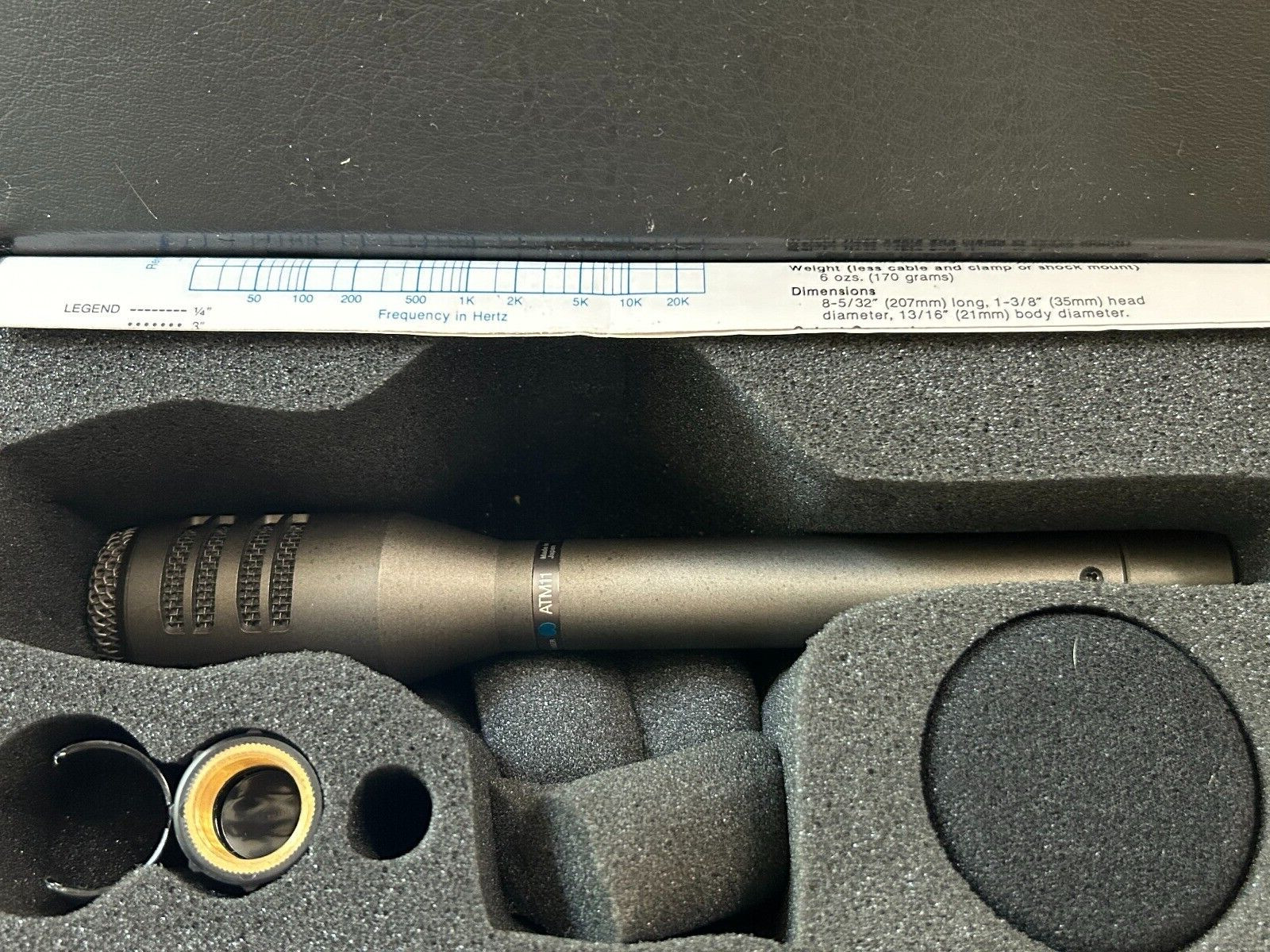 Audio Technica ATM11 Condenser Gray Instrument Microphone Fixed-Charge