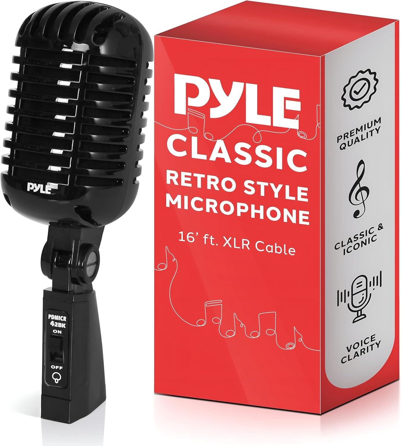 Vintage Retro Unidirectional Cardioid Microphone Xlr Wired Live Stage Studio Mic