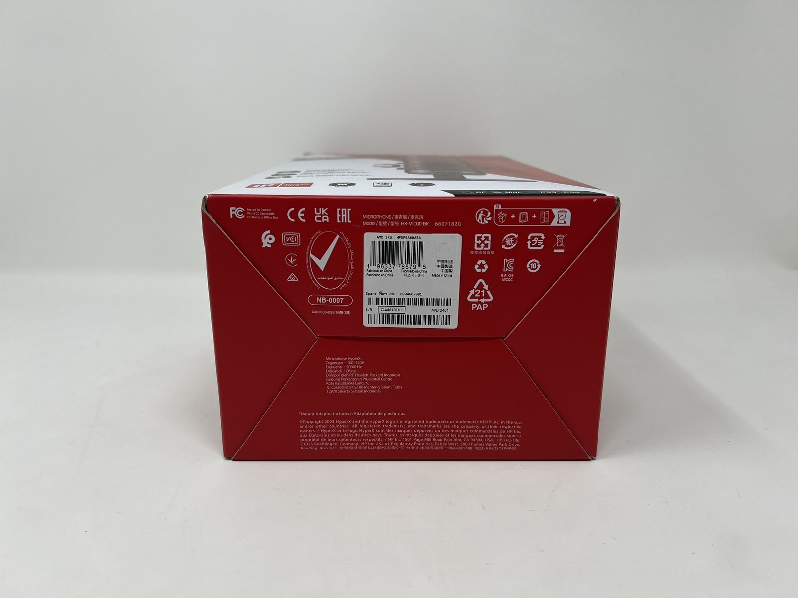 HyperX Quadcast USB Microphone Broadcasting Condenser 4P5P6A6#ABA M90460-001
