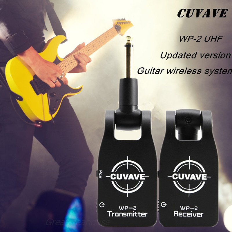 Guitar Wireless System Transmitter and Receiver New Upgraded Getaria 2.4 GHZ