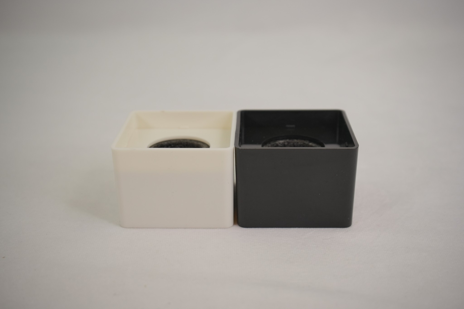 Microphone Flag Station Interview Mic Logo Handheld Square Cube Black & White