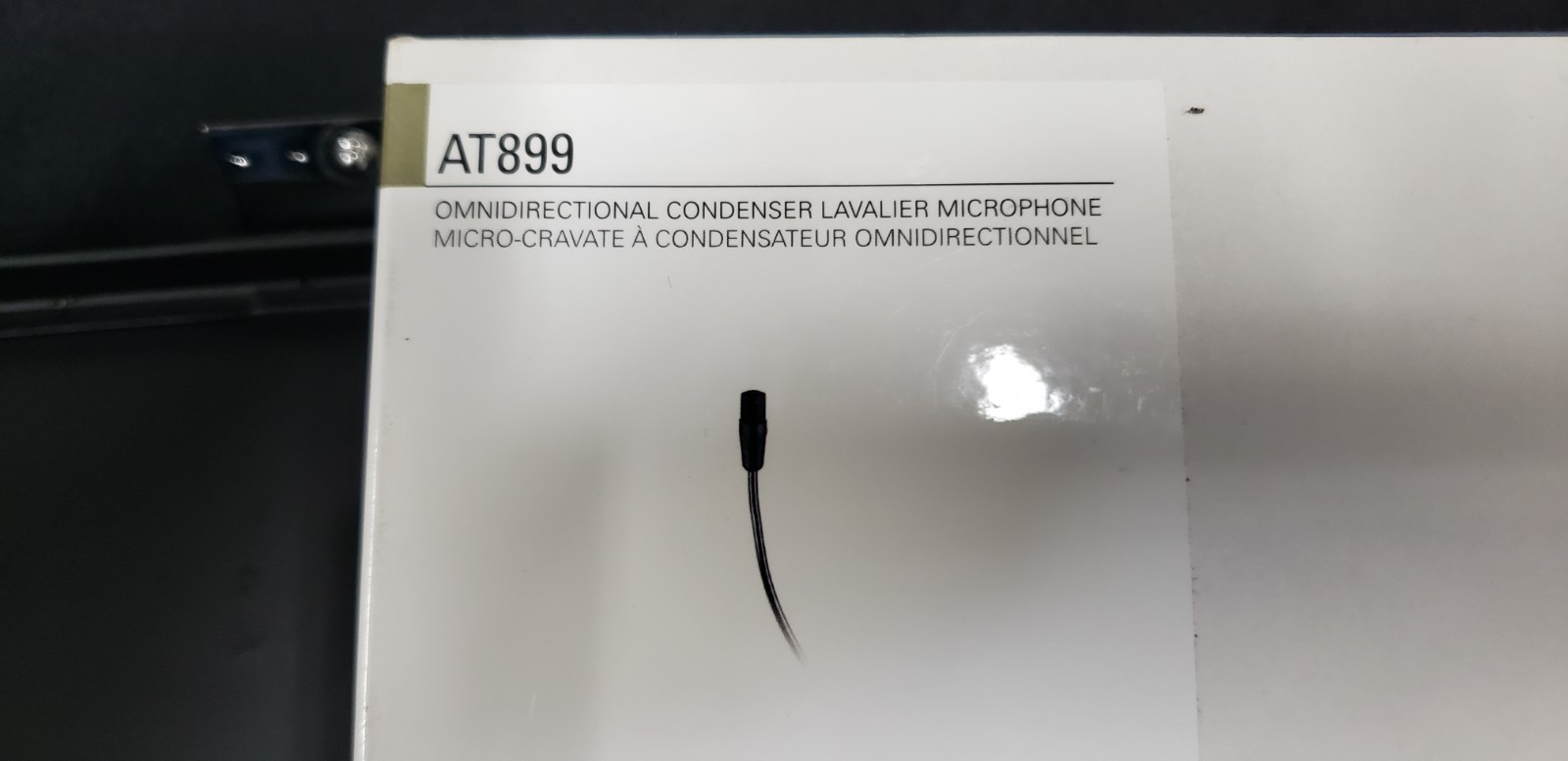 Pair of Audio-Technica AT899 Condenser Lavalier Microphones w XLR Adapter & Case