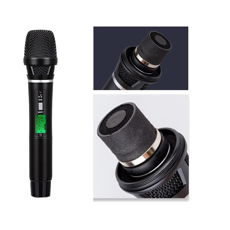 Wireless Microphone True Diversity Cordless Handheld Vocal mic Stage Performance