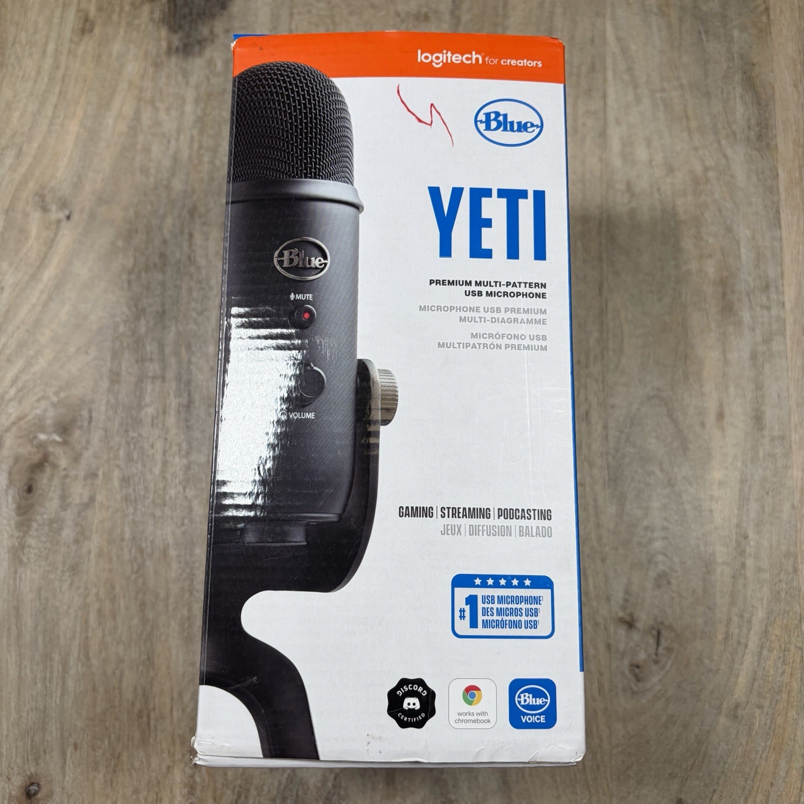 Blue Yeti Professional Multi-Pattern USB Condenser Microphone – Blackout