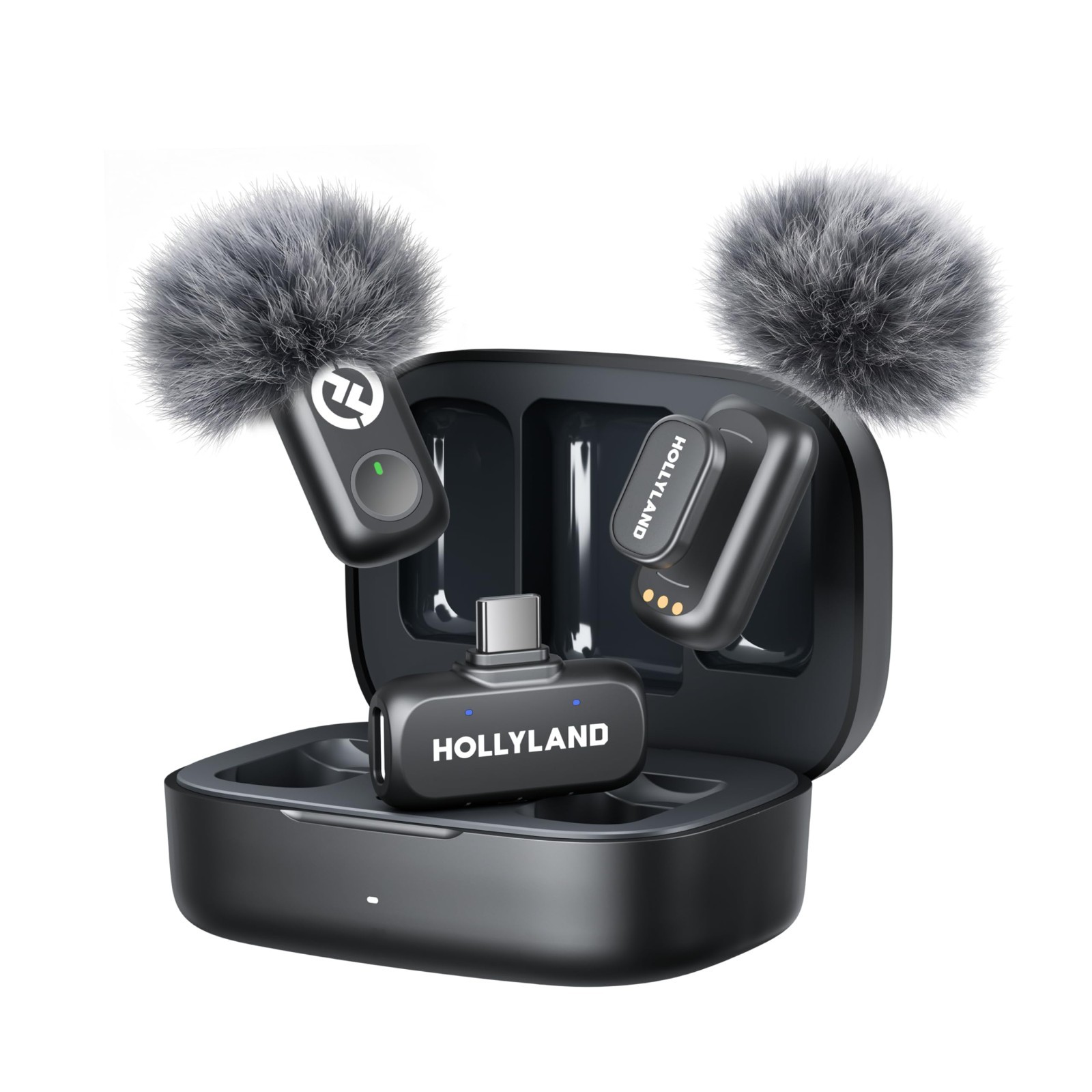 Wireless Microphone for iPhone & Android, 48kHz Noise Cancel, Mini Mic for YouTu
