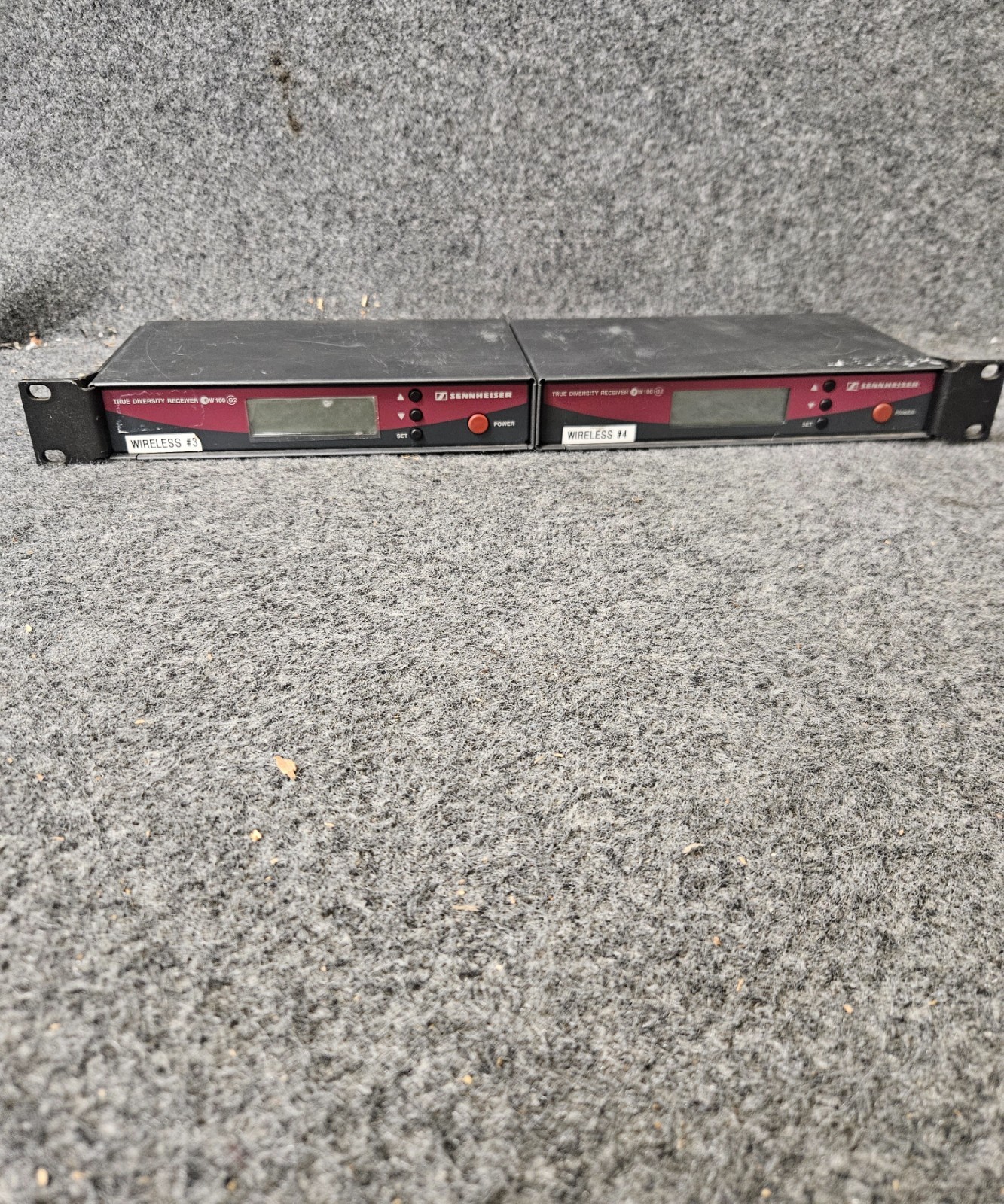 PAIR Sennheiser EW 100 G2 True Diversity UHF Wireless Mic Receivers