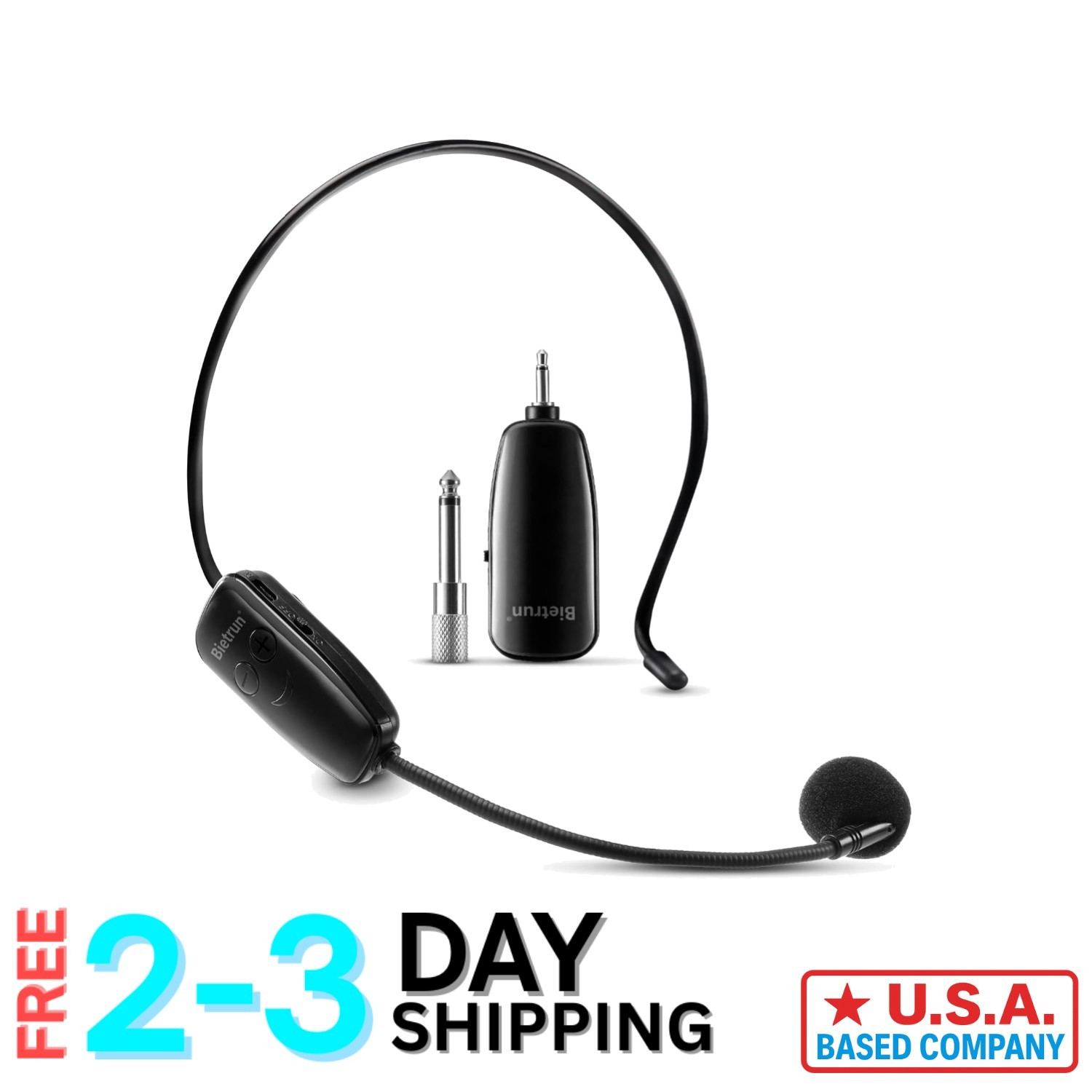 UHF Wireless Microphone Headset System – 160ft Range for Live Performance
