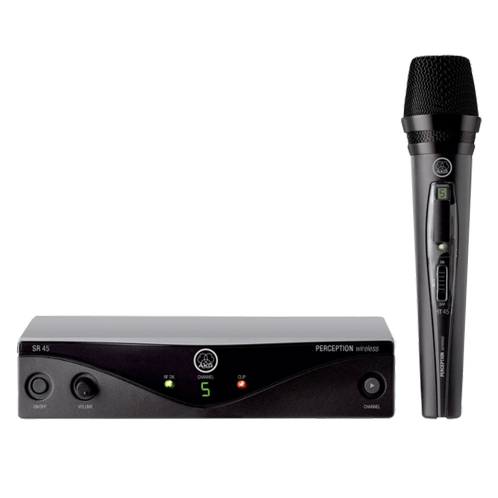 AKG Perception Wireless 45 Vocal Set Band-A UHF Handheld Mic System SR45 HT45