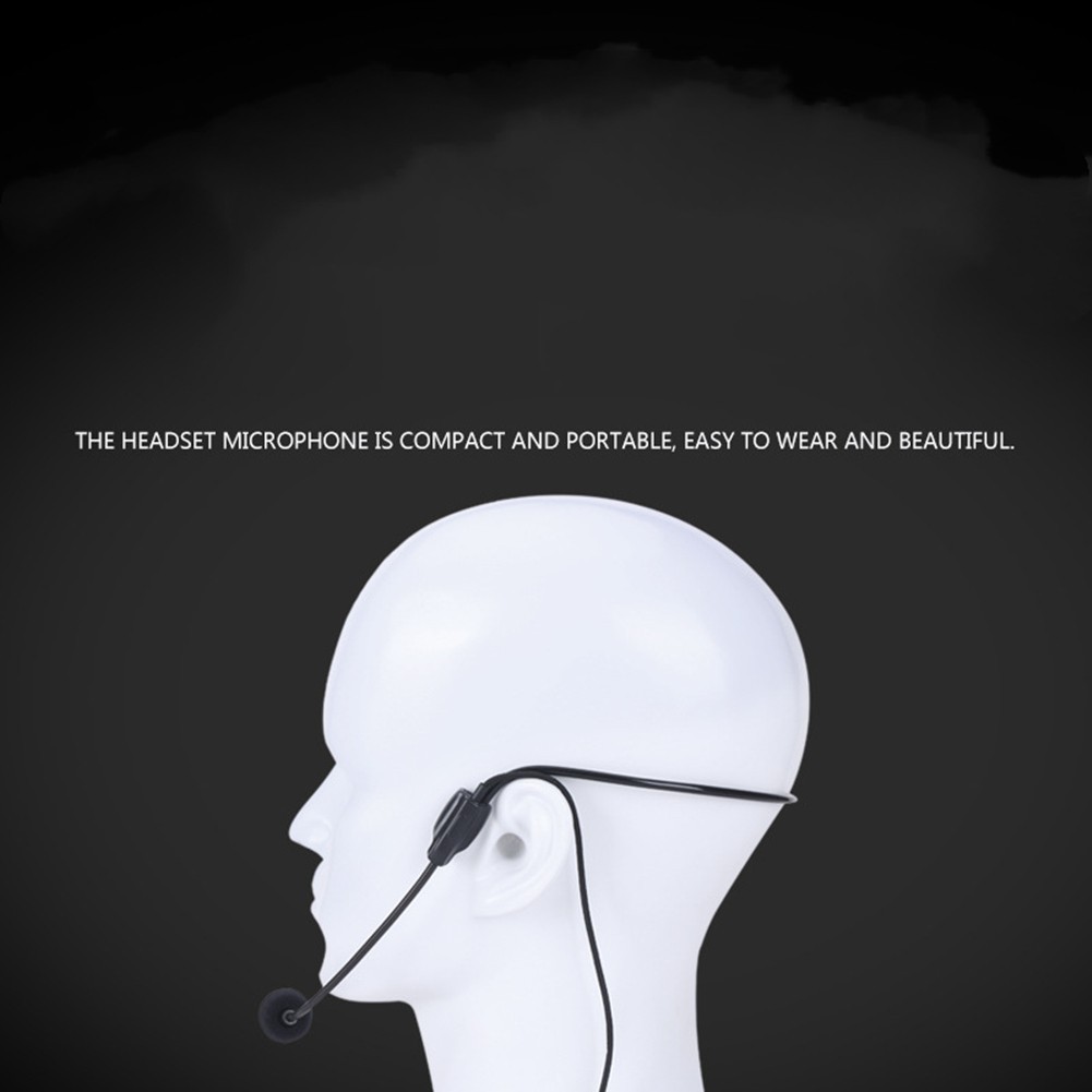 3.5mm Head-mounted Wired Microphone Headset Mini Mic For Teaching Meeting Speech