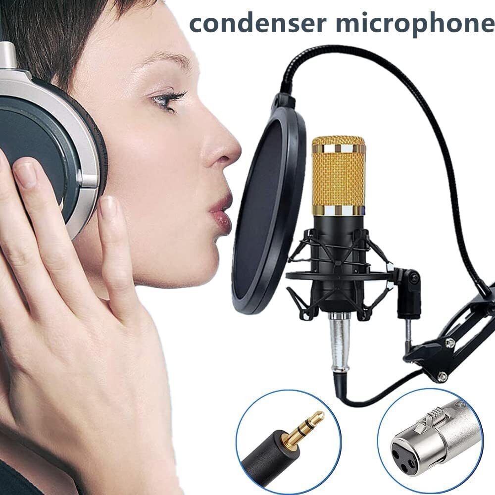 Home Studio Recording Kit Voice Changer Condenser Mic for PC Game Music Podcast