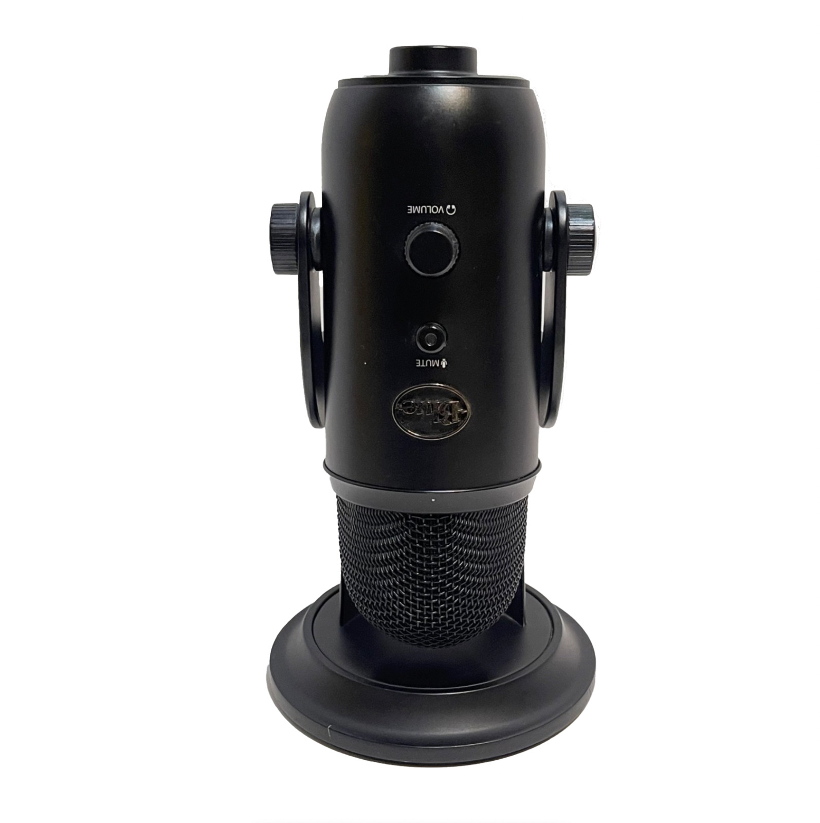 Blue Yeti Professional USB Condenser Microphone Black Desktop Stand Turns On