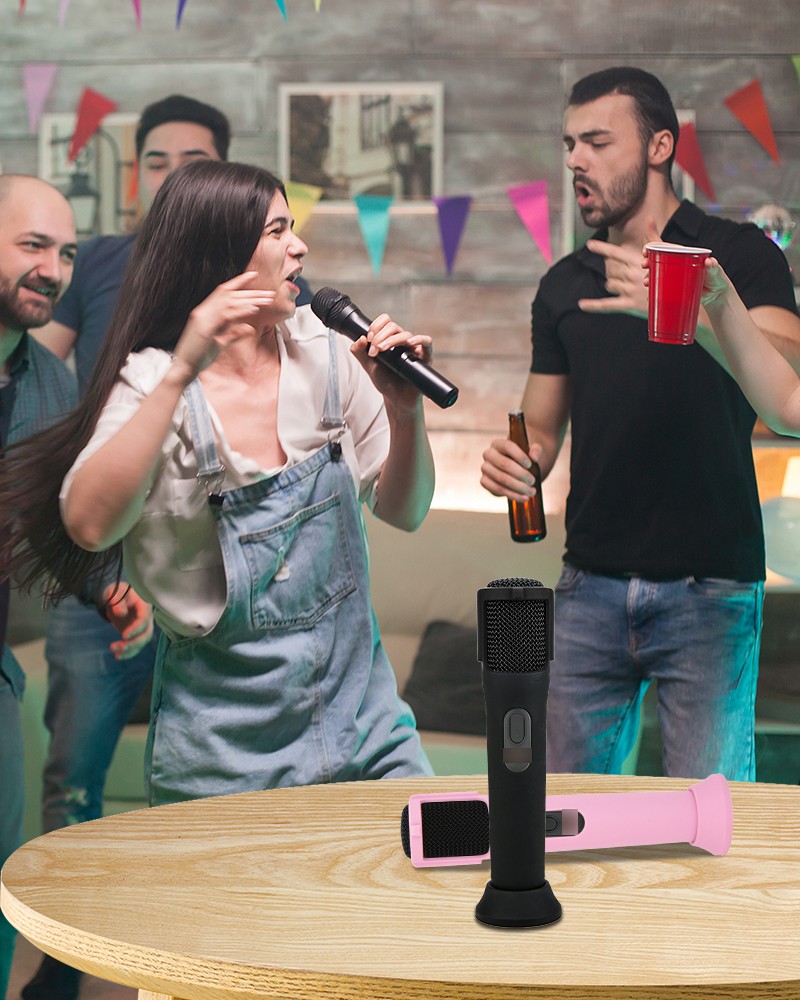 For JBL PartyBox Wireless Mic Microphone Silicone Body Protective Cover + Stand