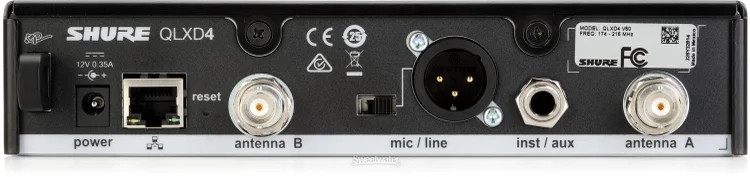 Shure QLXD4 Digital Wireless Receiver – V50 Band