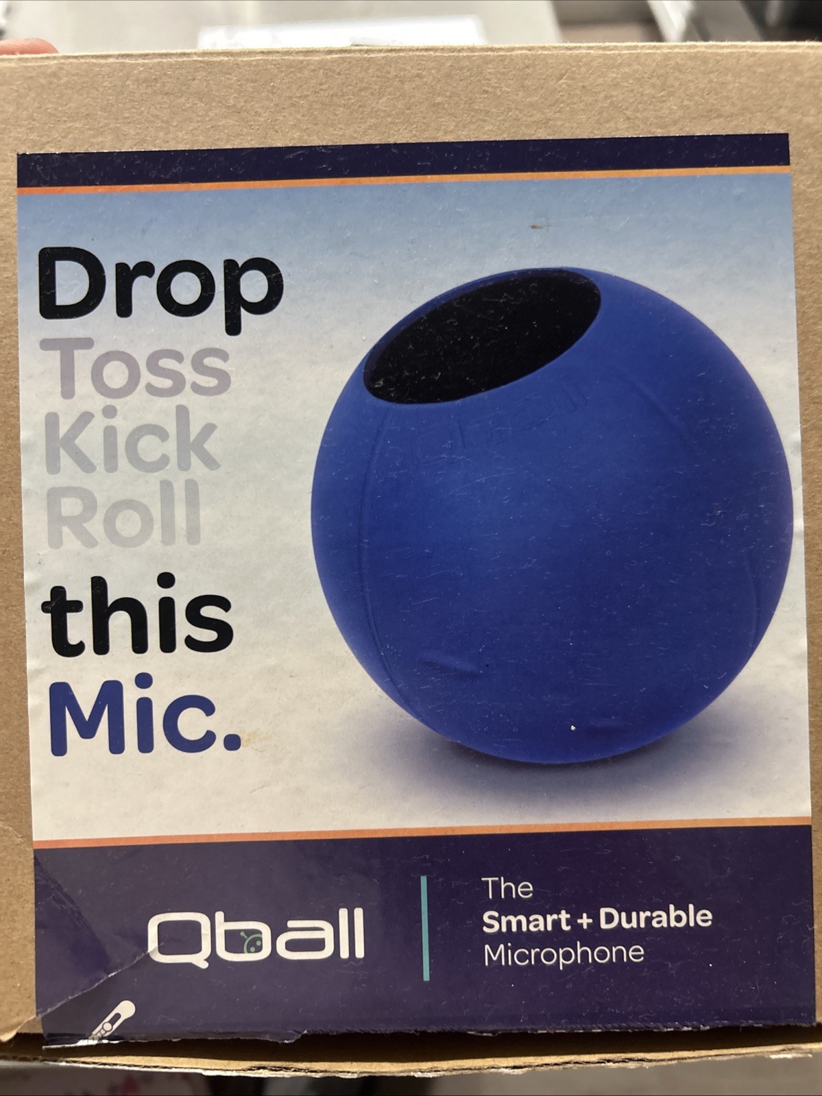 PEEQ QBall Throwable Wireless Microphone System Blue Foam Q Ball – Open Box