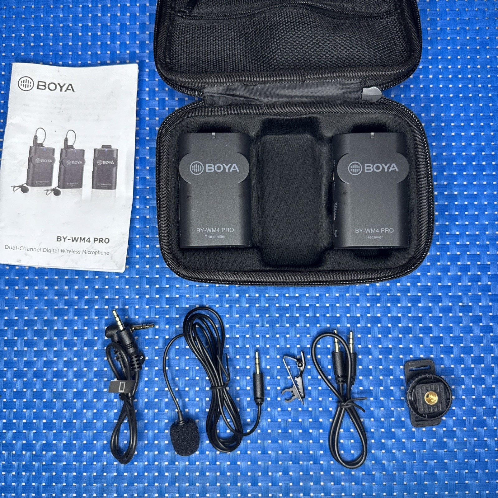 BOYA BY-WM4 PRO 2.4GHz Wireless Lavalier Microphone System Video Mic Transmitter