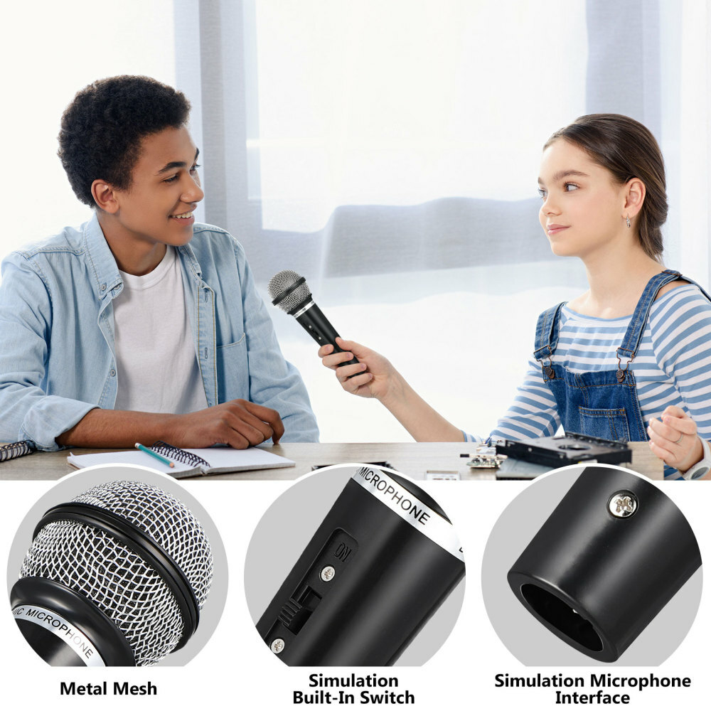 Simulation Microphone Toy Stage Performance Fake Microphone Prop Kid Party Favor