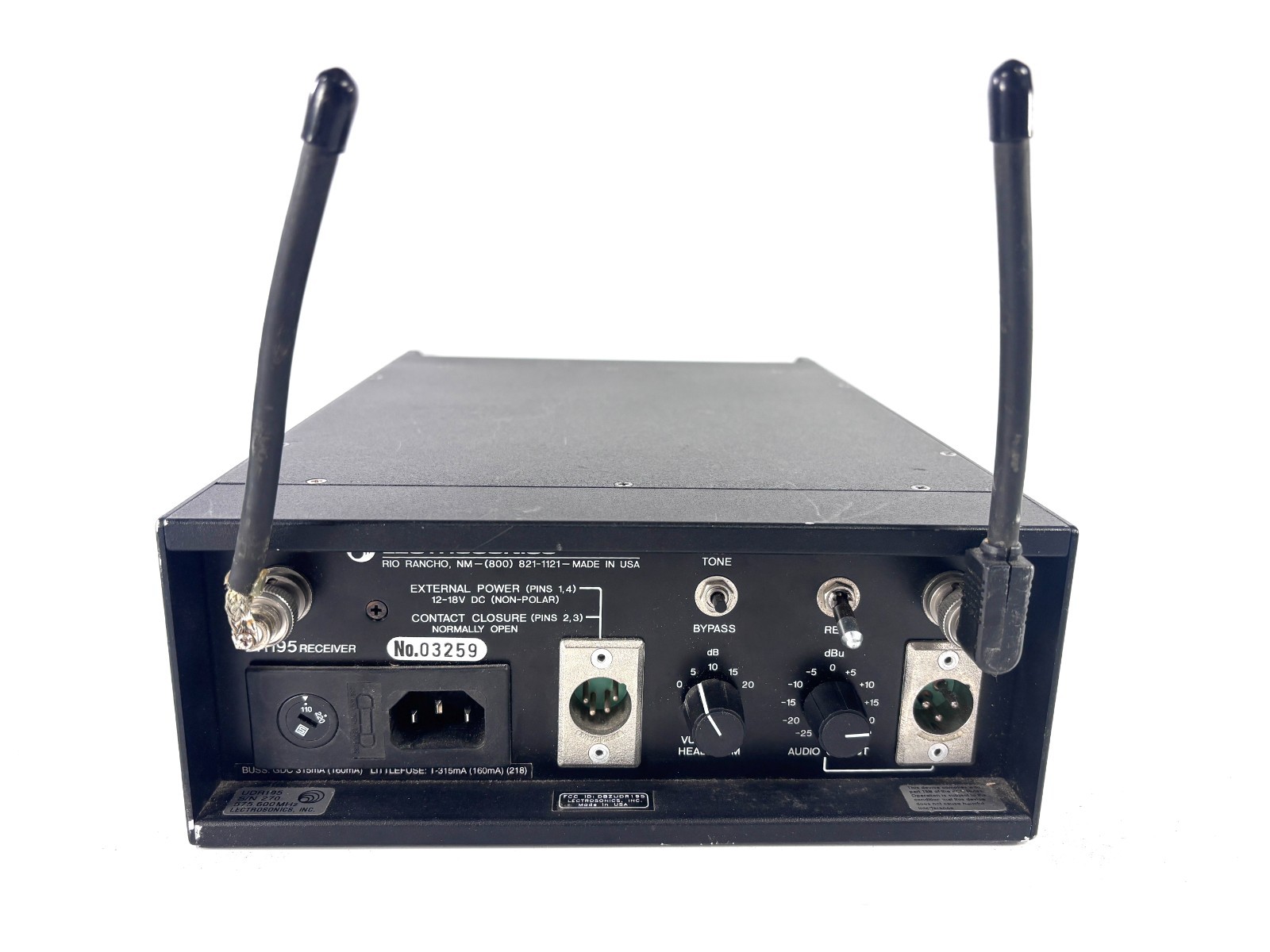 Lectrosonics DR 195 Wireless Receiver w/ Power Cord