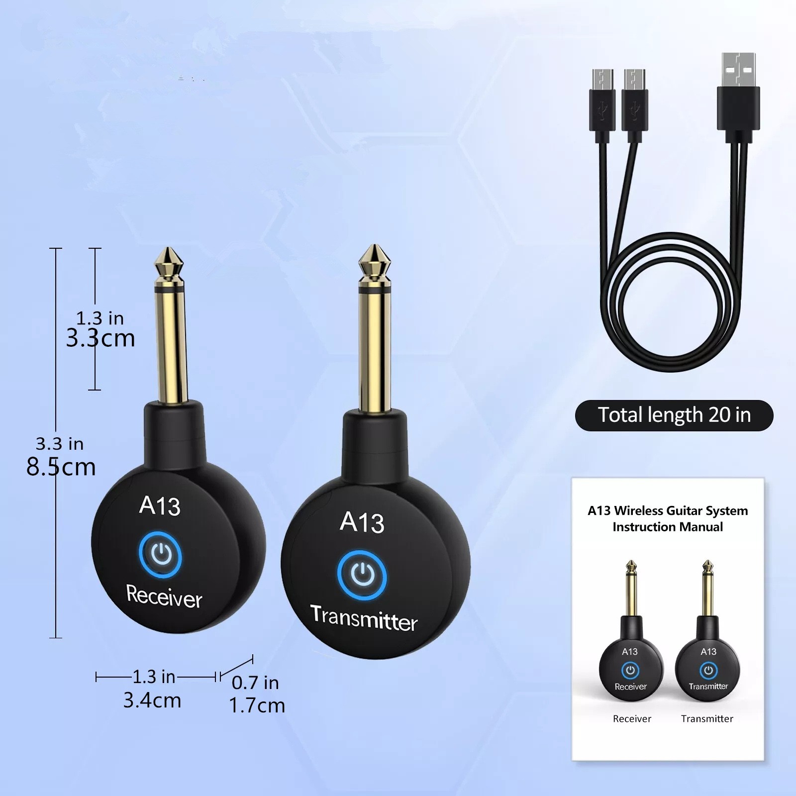 Wireless Guitar System Converter Transmitter Receiver For Guitar Bass Violin