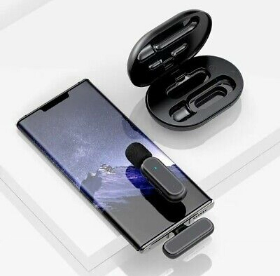 one Wireless Lavalier Microphone for iPhone, iPad, with Charging Case