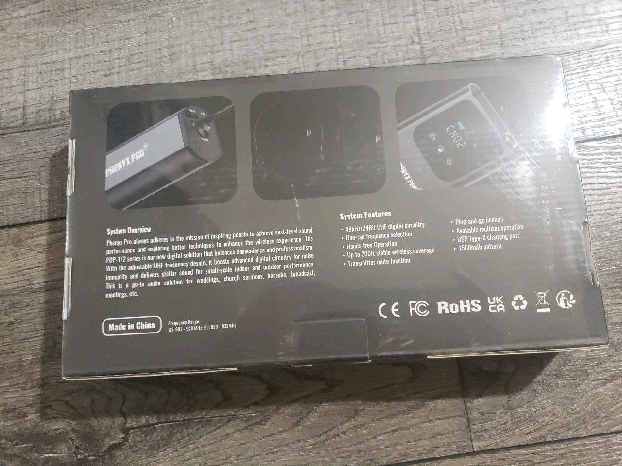 Phenyx Pro Single Digital Wireless Microphone System, w/Mini Receiver…PDP-1-1B