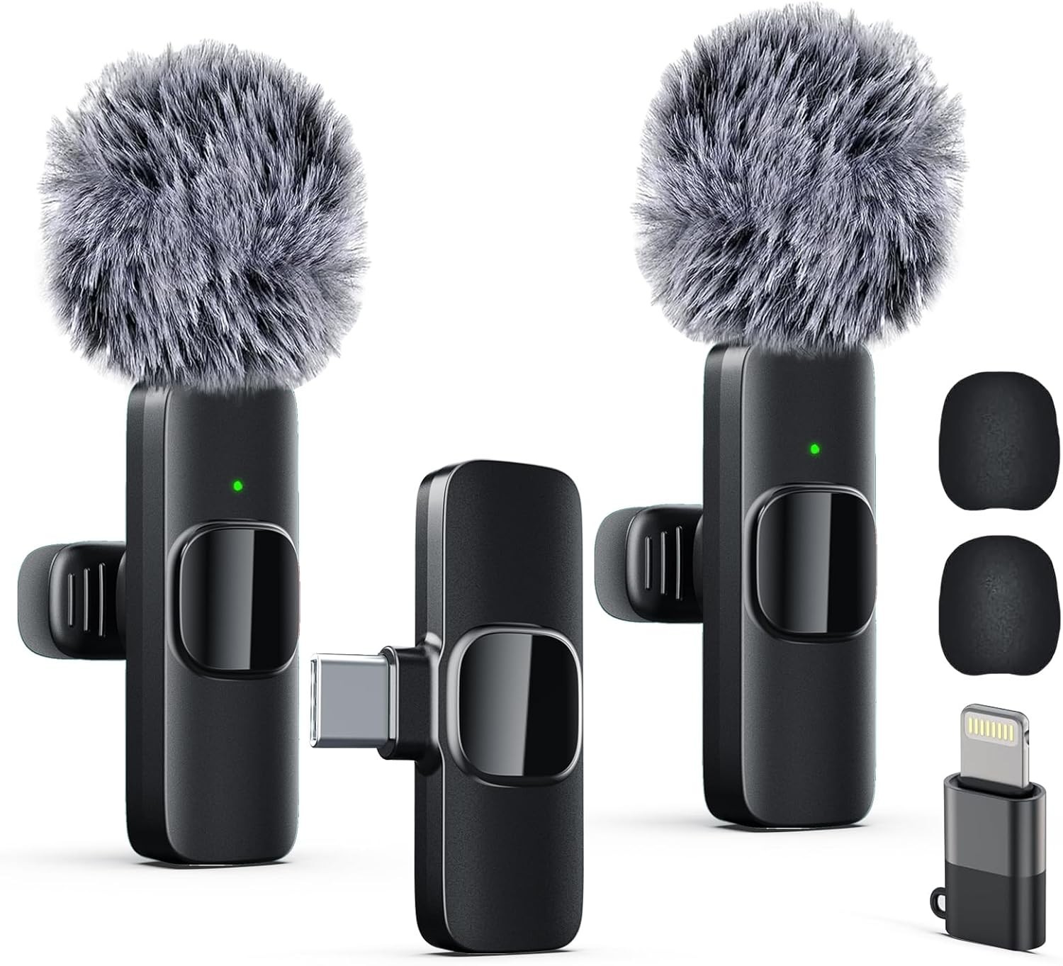 Labstandard Professional Wireless Lavalier Lapel Microphone for iPhone, iPad, mi