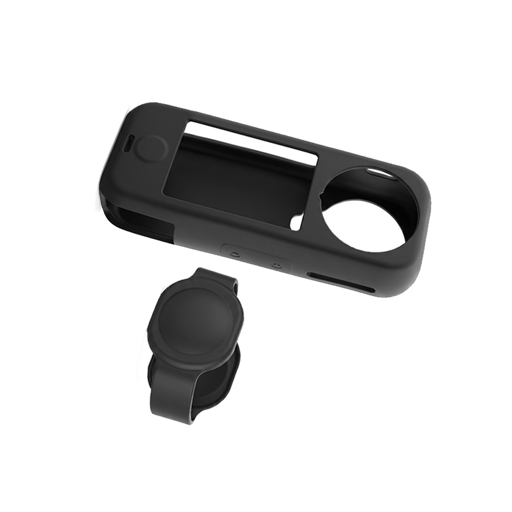 For Insta360 X4 Air Silicone Cover – Flexible Material Black 11.5×5.2×2.5cm