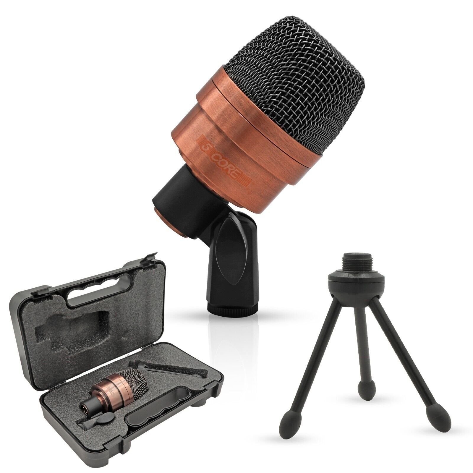 5Core Tom Snare Mic Cardioid Dynamic Microphone Drum Kit Percussion Instrument