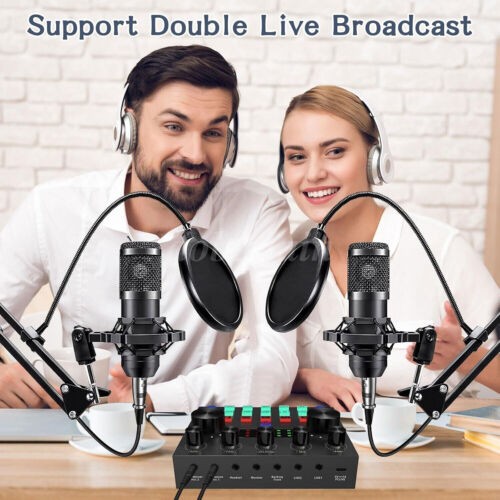 Studio Recording Kit Mixer Condenser Microphone for Live & Music Podcast BM-800