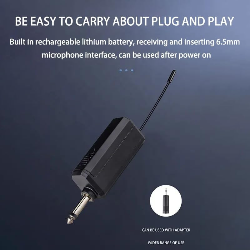 Wireless Microphone, Rechargeable Fixed Frequency Wireless Dual Microphone,Handh
