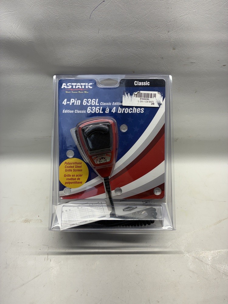 NEW ASTATIC 4-PIN 636L CB HAM MICROPHONE