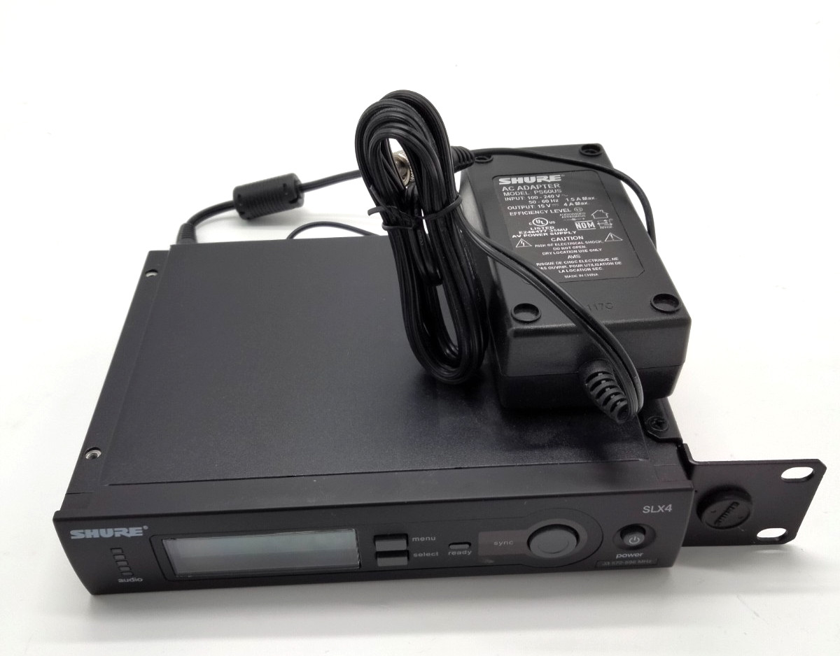 Shure SLX4 J3 Wireless Receiver 572-596 MHz with AC Adapter Power